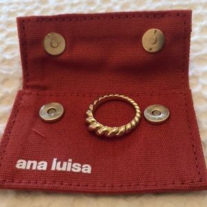 Ana Luisa Slim Rope Ring Size 6